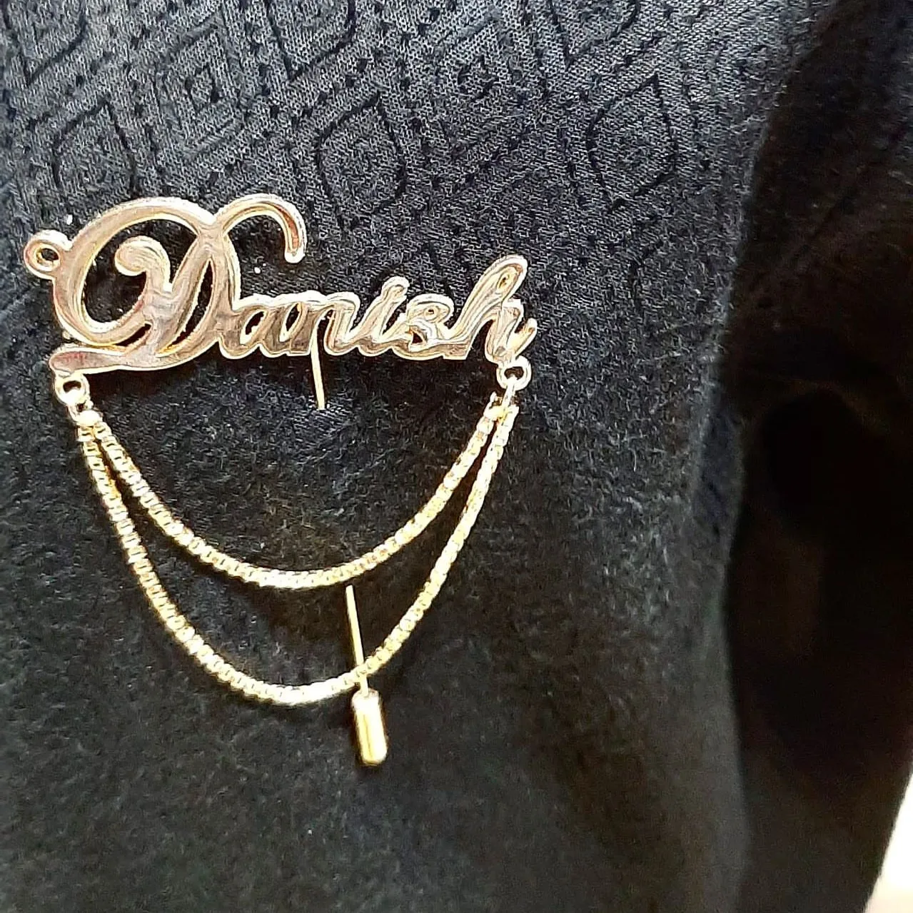 diy custom name brooch company badge brooch stainless steel logo retro brooch custom korean accessories dropship wholesale