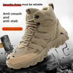 men's anti smash and anti piercing steel boots