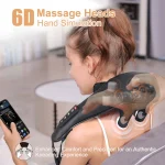 masgre 마사지 샤이아츠 목 등 마사지기 무선 목 및 어깨 마사지기 온열 전기 딥 티슈 3d 케네딩 마사지 베개